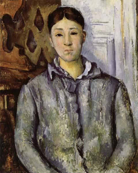 Paul Cezanne Madame Cezanne in Blue Sweden oil painting art